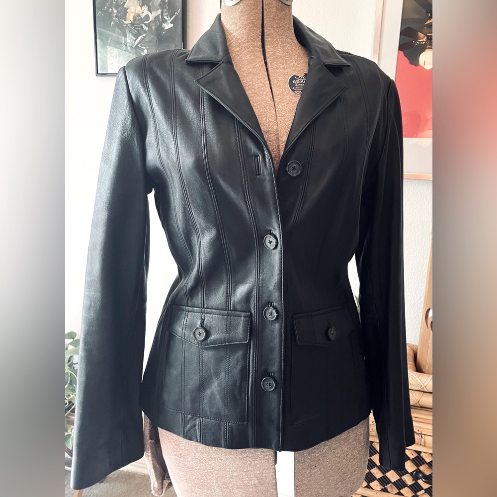 Y2K Mossimo leather jacket